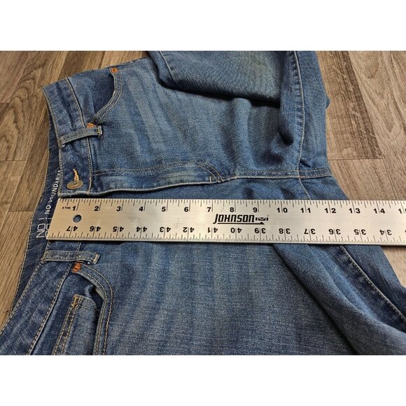 NOBO No Boundaries Juniors Size 11 Whiskered Straight Leg Denim Blue Jeans - Picture 10 of 11